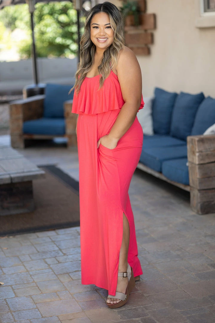 Boutique Simplified Apparel Unleash Your Beauty - Coral Maxi 1 Boutique Simplified Apparel Unleash Your Beauty - Coral Maxi