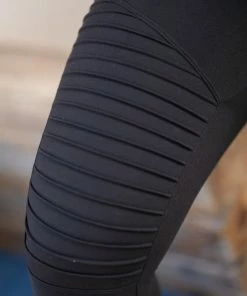 Boutique Simplified Black Moto Leggings