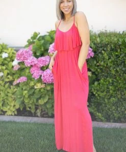 Boutique Simplified Apparel Unleash Your Beauty - Coral Maxi