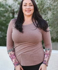 Boutique Simplified Sedona Sunrise Long Sleeve Top