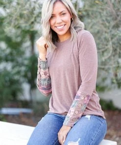 Boutique Simplified Sedona Sunrise Long Sleeve Top