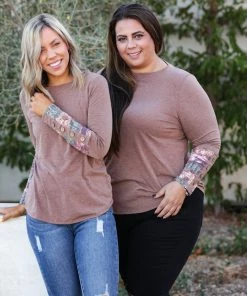 Boutique Simplified Sedona Sunrise Long Sleeve Top