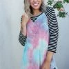 Boutique Simplified Time To Fly Tie Dye Raglan