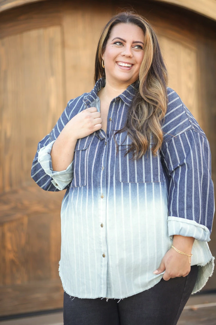 Boutique Simplified Denim Perfection Button Down Tunic 4 Boutique Simplified Denim Perfection Button Down Tunic