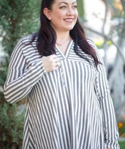 Boutique Simplified Striped Coastal Hoodie