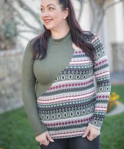 Boutique Simplified Wonderland Aztec Long Sleeve