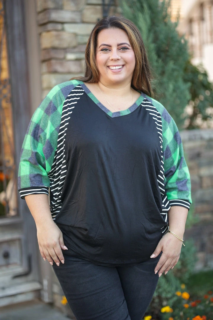 Boutique Simplified Jet Setter 3/4 Sleeve Top 3 Boutique Simplified Jet Setter 3/4 Sleeve Top