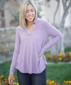 Boutique Simplified Smokey Lavender Thumbhole Gabby