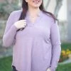 Boutique Simplified Smokey Lavender Thumbhole Gabby