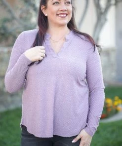 Boutique Simplified Smokey Lavender Thumbhole Gabby
