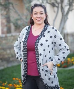 Boutique Simplified Too Dot To Handle Hacci Cardigan 7 Boutique Simplified Too Dot To Handle Hacci Cardigan