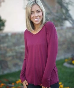 Boutique Simplified My Everyday Burgundy Top