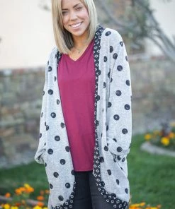 Boutique Simplified Too Dot To Handle Hacci Cardigan 9 Boutique Simplified Too Dot To Handle Hacci Cardigan