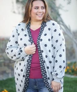 Boutique Simplified Too Dot To Handle Hacci Cardigan