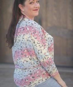 Boutique Simplified Spring Rainbow Long Sleeve Dolman