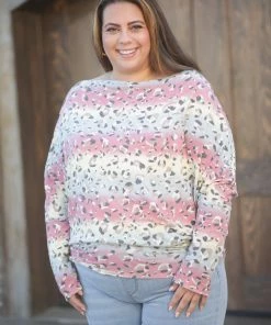Boutique Simplified Spring Rainbow Long Sleeve Dolman