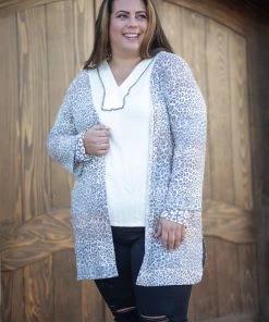 Boutique Simplified Sand Meets The Snow Cardigan