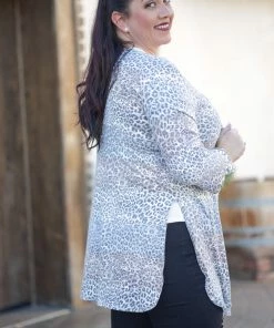 Boutique Simplified Sand Meets The Snow Cardigan