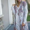 Boutique Simplified Boho Paisley Swing Dress