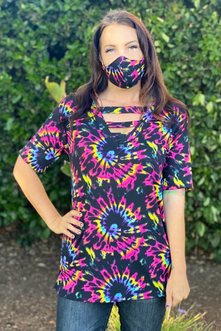 Boutique Simplified Burst Of Color Short Sleeve Top 1 Boutique Simplified Burst Of Color Short Sleeve Top