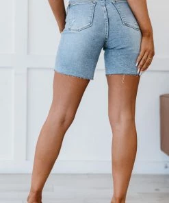 Trendsi Apparel Judy Blue Hallie Mid-Length Denim Patch Shorts