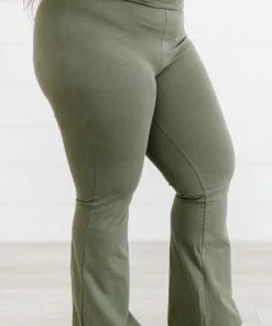 Trendsi Keep It Up Flare Yoga Pants In Light Olive 18 Trendsi Keep It Up Flare Yoga Pants In Light Olive