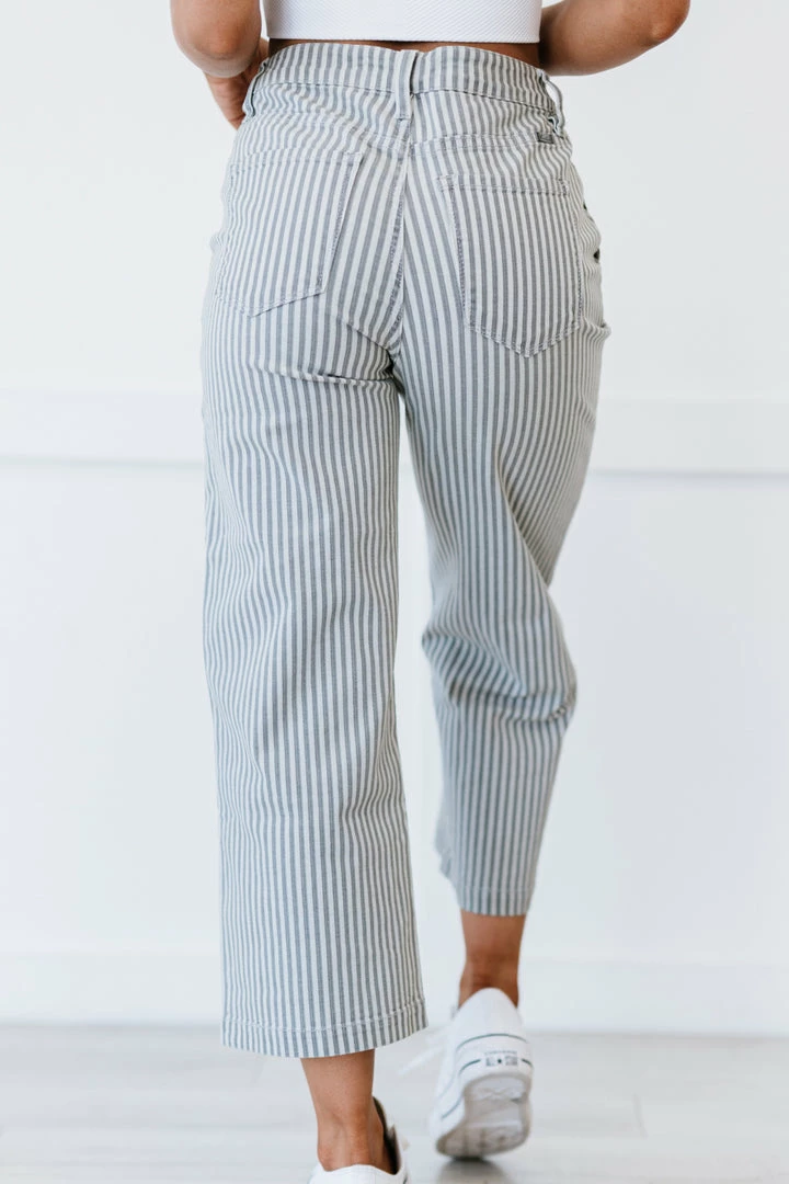 Trendsi Kancan Emerson Pinstripe Wide Leg Cropped Jeans Trousers + Leggings + Denim 6 Trendsi Kancan Emerson Pinstripe Wide Leg Cropped Jeans Trousers + Leggings + Denim