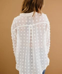 Trendsi Apparel Good Chemistry Swiss Dot Button Up Shirt