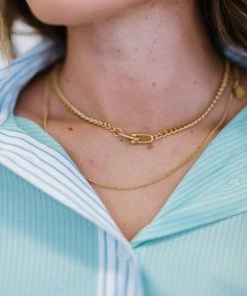 Trendsi Elegant Aesthetics Buckle Detail Double-Layered Necklace 7 Trendsi Elegant Aesthetics Buckle Detail Double-Layered Necklace