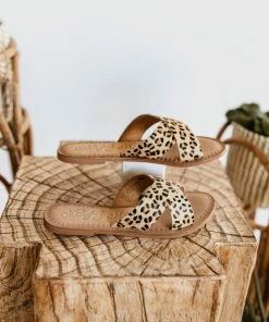 Naughty Monkey Caddo Sandals In Leopard Apparel