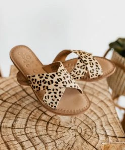 Naughty Monkey Caddo Sandals In Leopard Apparel