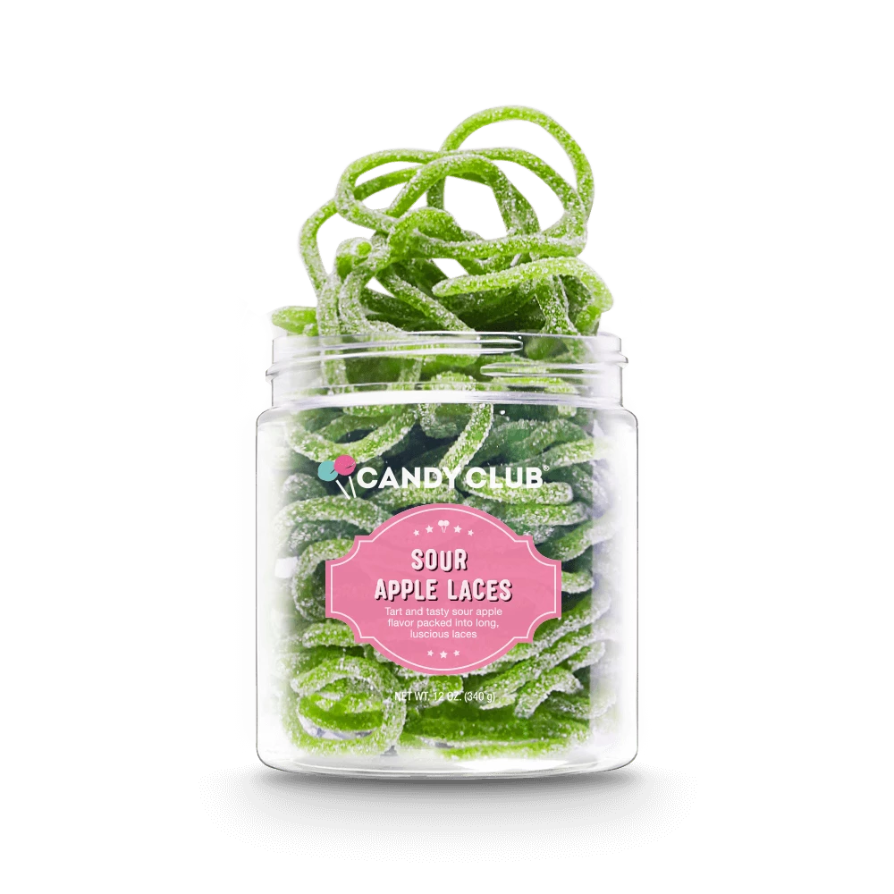 Candy Club Sour Apple Laces 1 Candy Club Sour Apple Laces