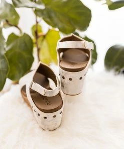 Corkys Carley Wedge In White Metallic