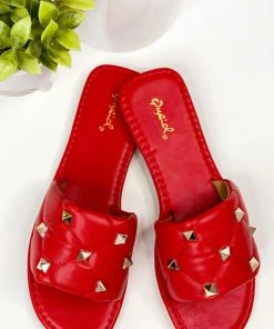 Qupid Castel Slide In Red