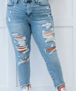 Trendsi Judy Blue Beth High-Rise Distressed Skinny Jeans Apparel