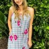 Boutique Simplified Checked In Floral Summer Tunic
