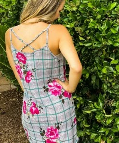 Boutique Simplified Checked In Floral Summer Tunic