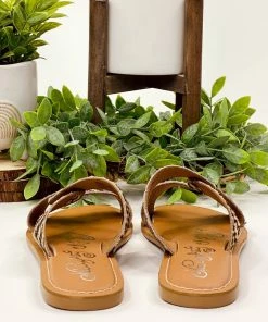 Naughty Monkey Conga Sandal In Cream/Black