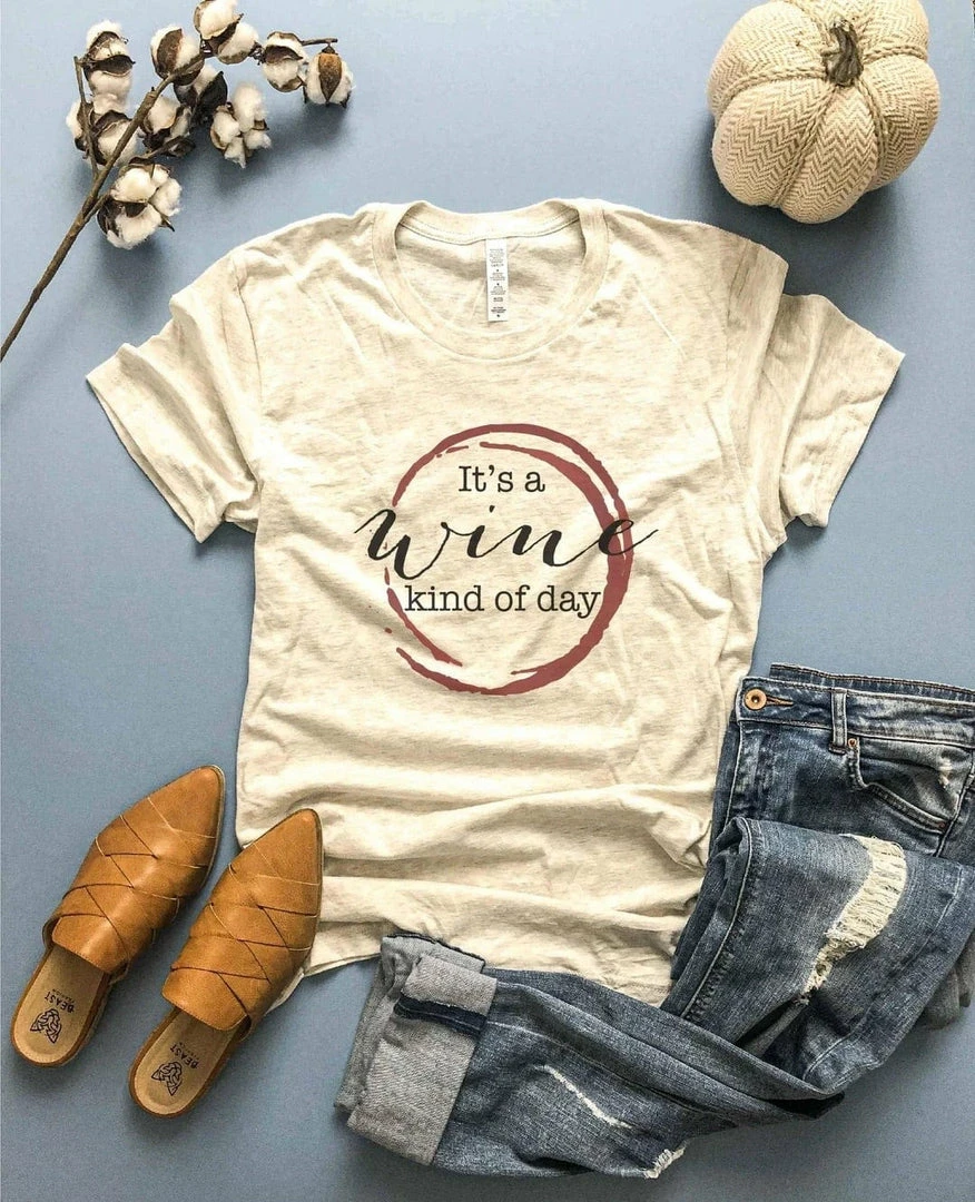 Costa Threads Wine Kind Of Day Tee (Mauve Or Oatmeal) 2 Costa Threads Wine Kind Of Day Tee (Mauve Or Oatmeal)