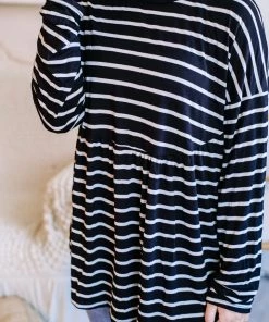 Cotton Bleu Midnight Black Babydoll Blouse Apparel