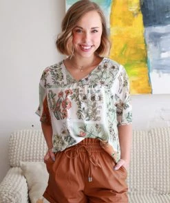 Cotton Bleu Northern Run Floral Blouse