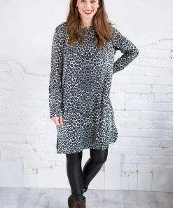 Cotton Bleu Brielle Animal Print Knit Shift Dress