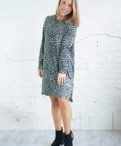 Cotton Bleu Brielle Animal Print Knit Shift Dress