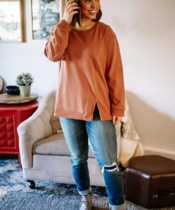 Cotton Bleu Time To Gather In Canyon Clay Pullover (GHG-XL)