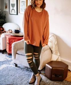 Cotton Bleu Time To Gather In Canyon Clay Pullover (GHG-XL)