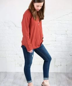 Cotton Bleu Tops Amelia Washed Cotton Top