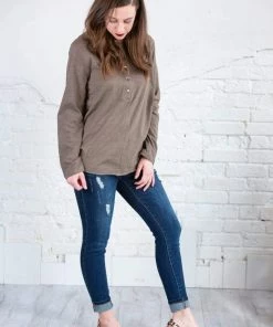 Cotton Bleu Tops Amelia Washed Cotton Top