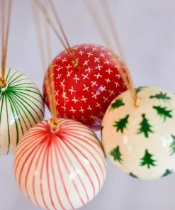 Creative Coop Lifestyle + Home Paper Mache Ornaments (4 Styles Available)