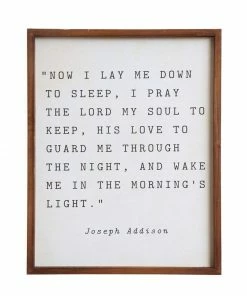 Creative Coop "Now I Lay Me Down To Sleep" Wood Framed Wall Decor