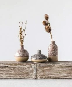 Creative Coop Lifestyle + Home Stoneware Vase
